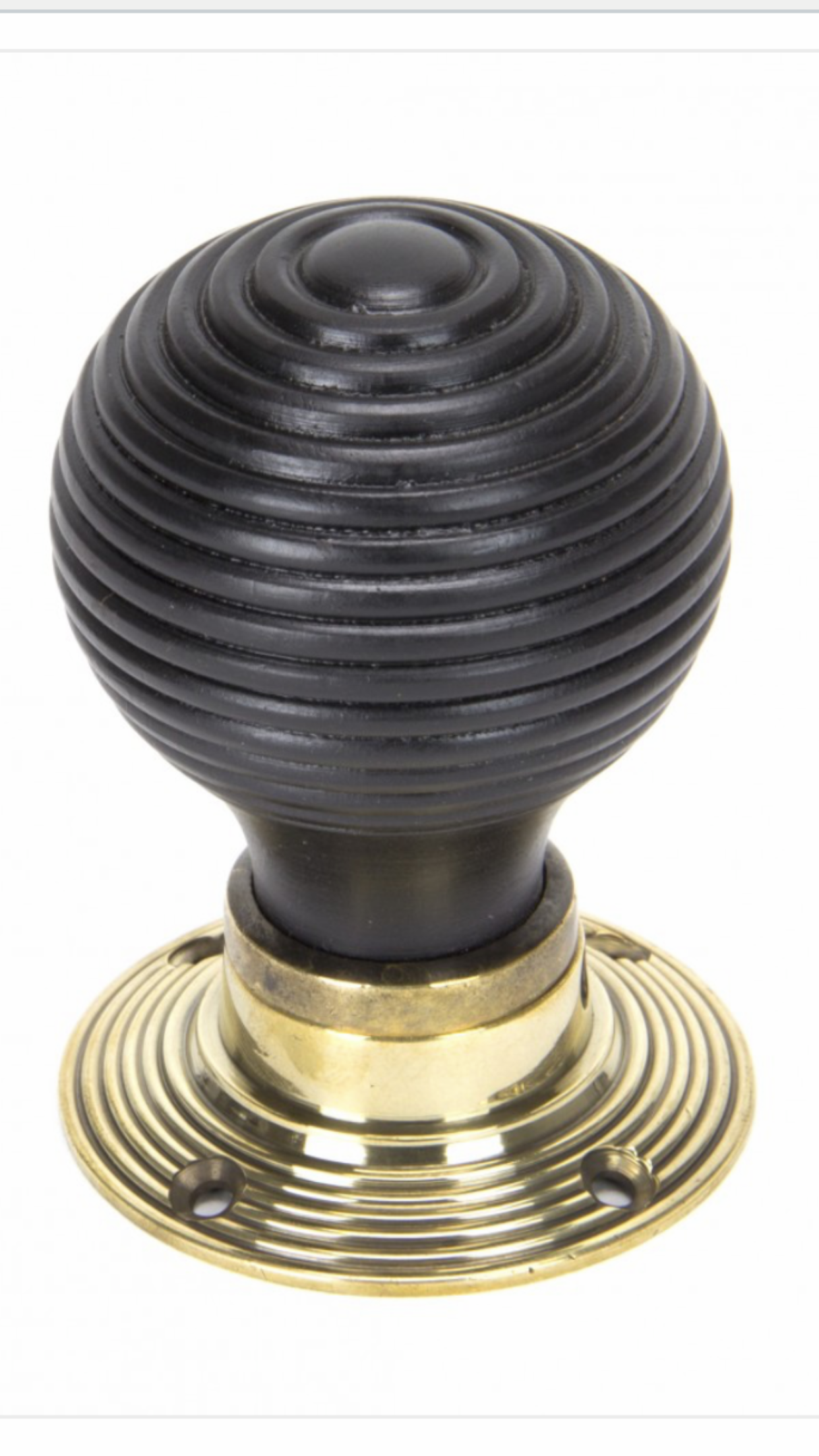 Beehive knobs with aged brass backplate