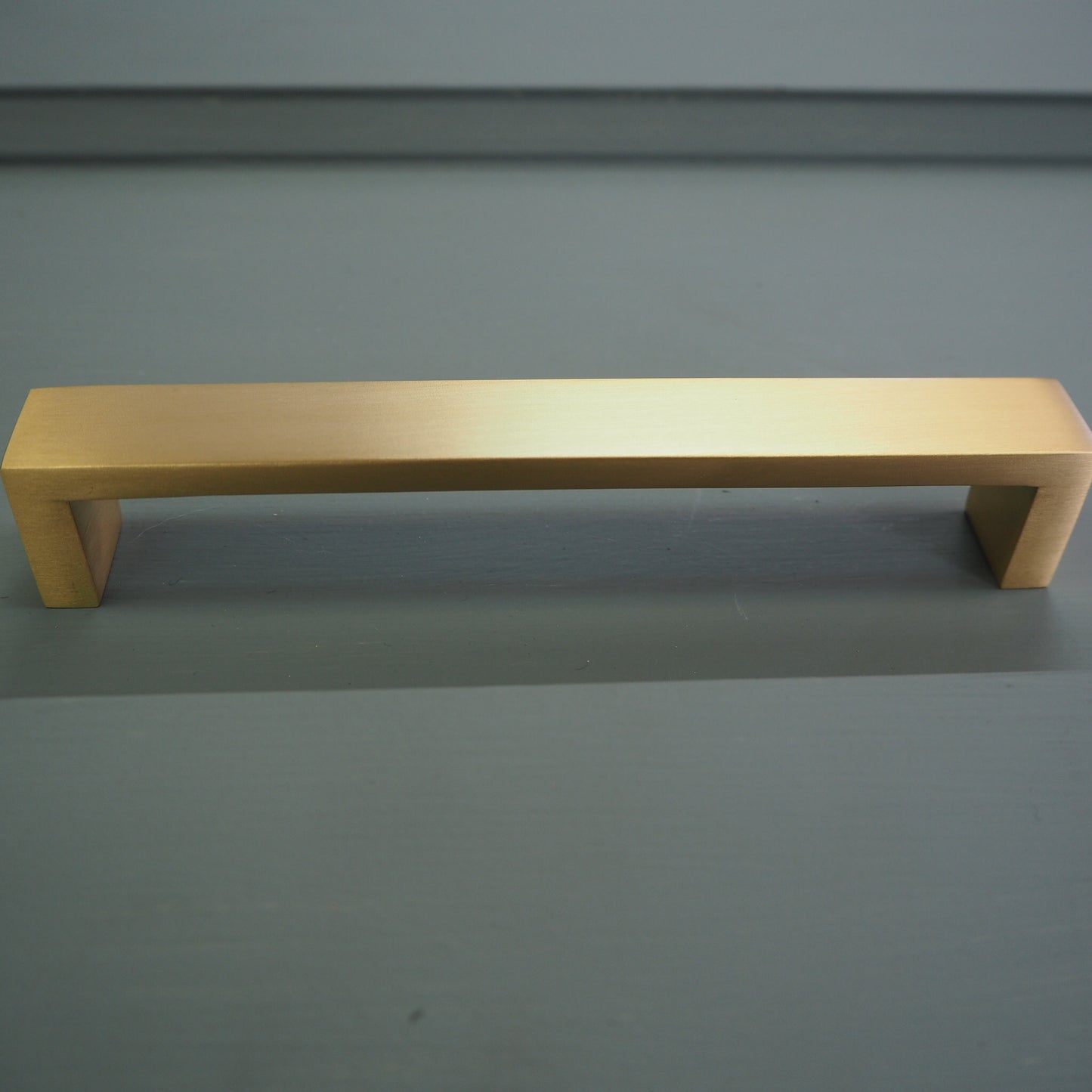 Satin brass d handle 160mm