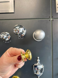 Victorian Brass Round Cabinet Knob 25mm