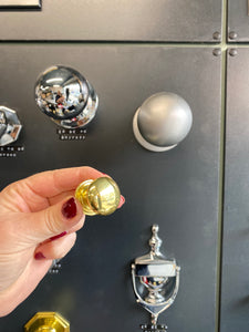 Victorian Brass Round Cabinet Knob 25mm