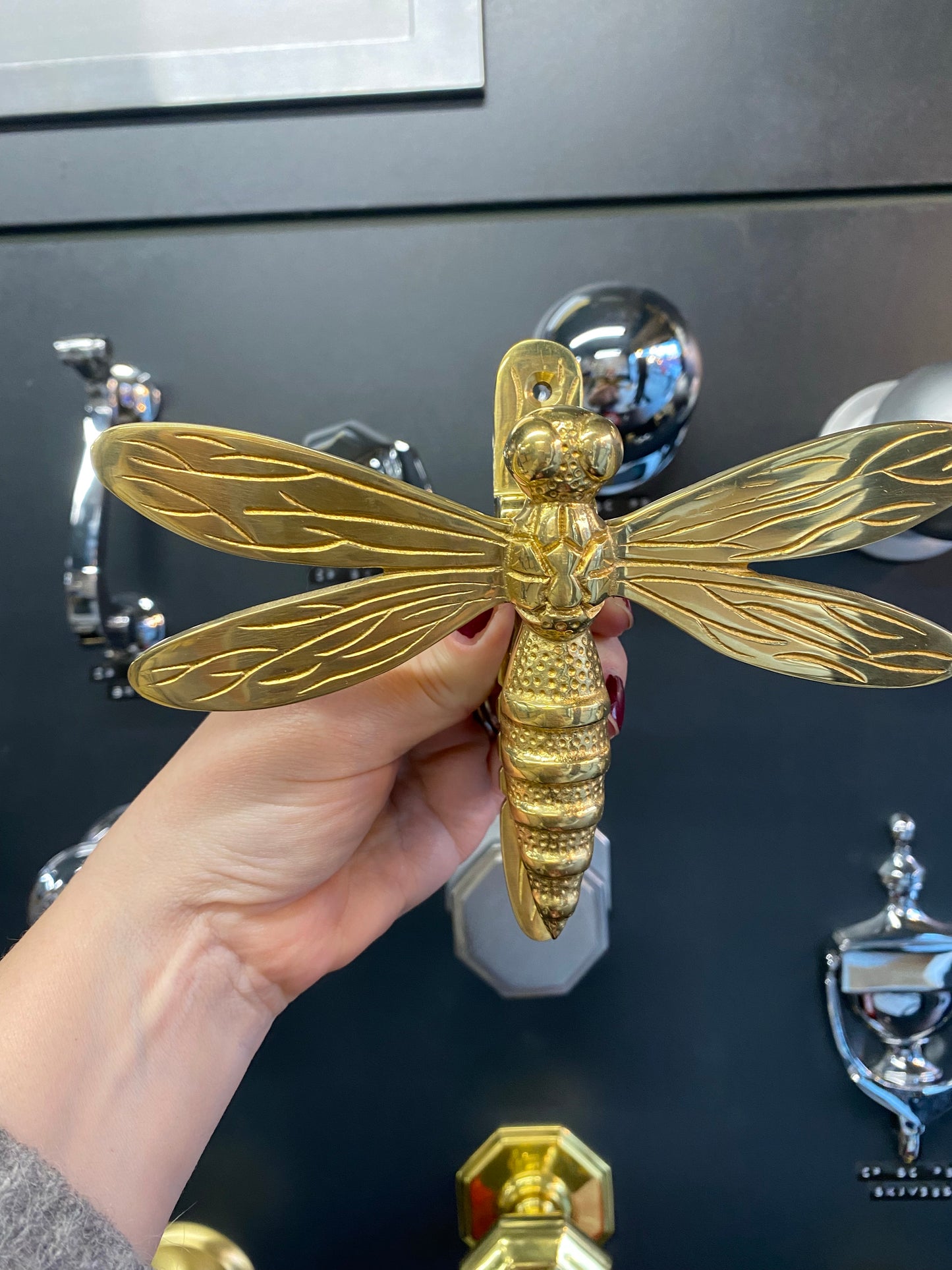 Brass Dragonfly Door Knocker