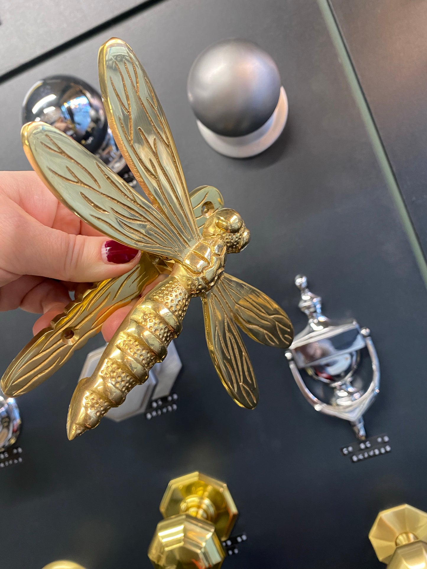 Brass Dragonfly Door Knocker