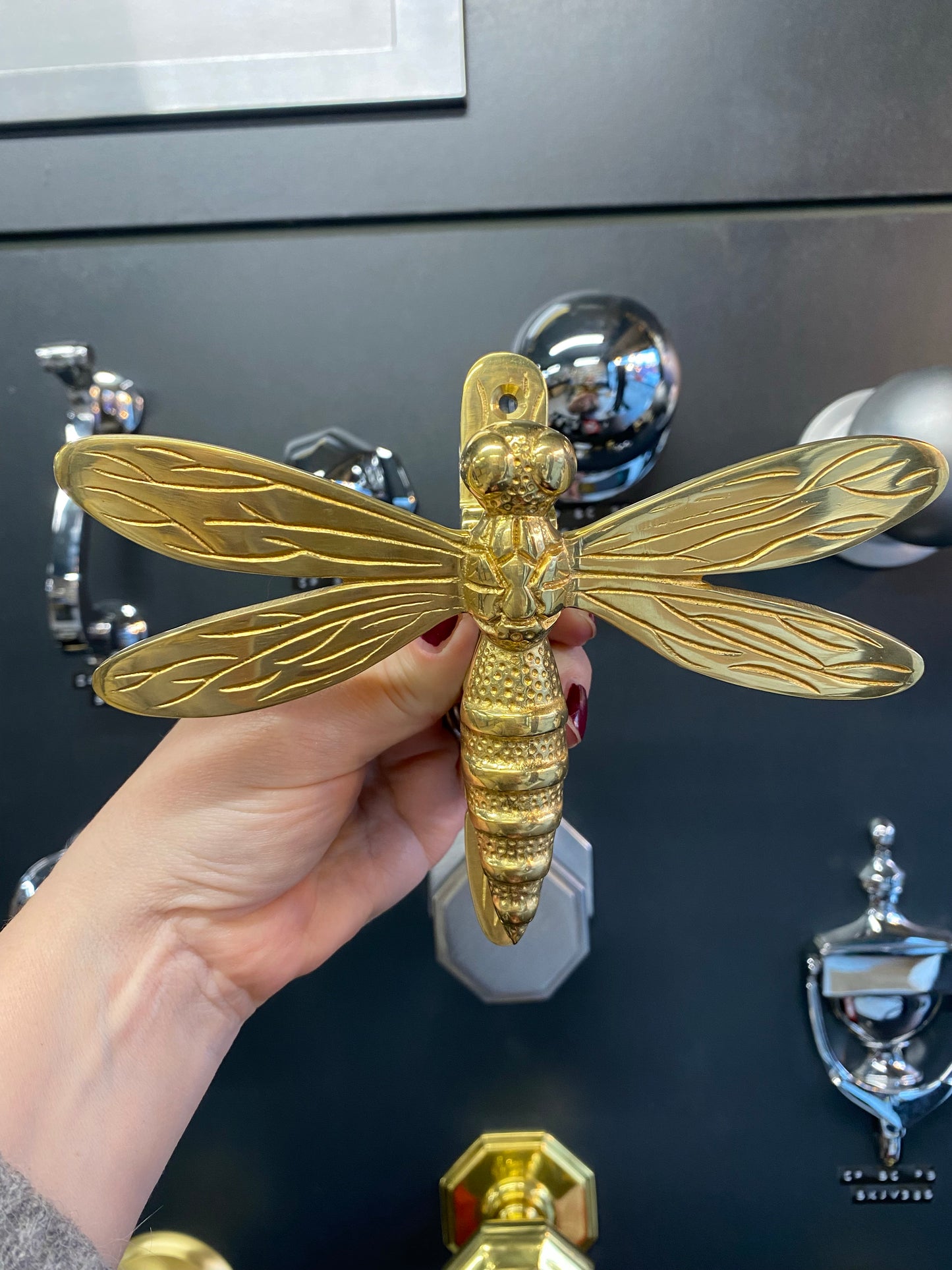 Brass Dragonfly Door Knocker