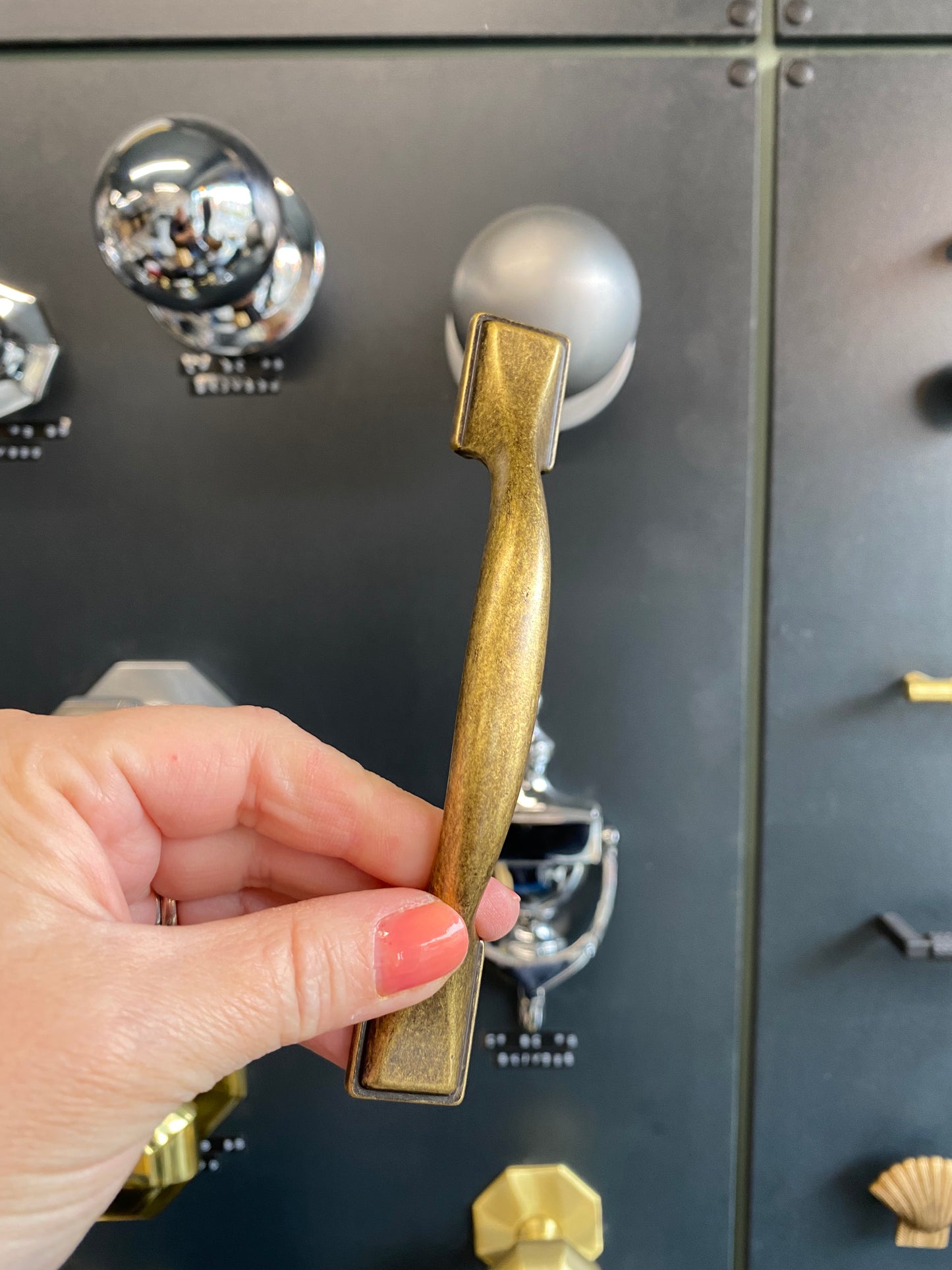 Distressed Brass Cabinet Pull