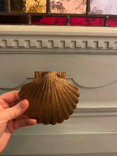 Load image into Gallery viewer, Scalloped Shell Natural brass door knocker