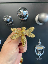 Load image into Gallery viewer, Brass Dragonfly Drawer Knob