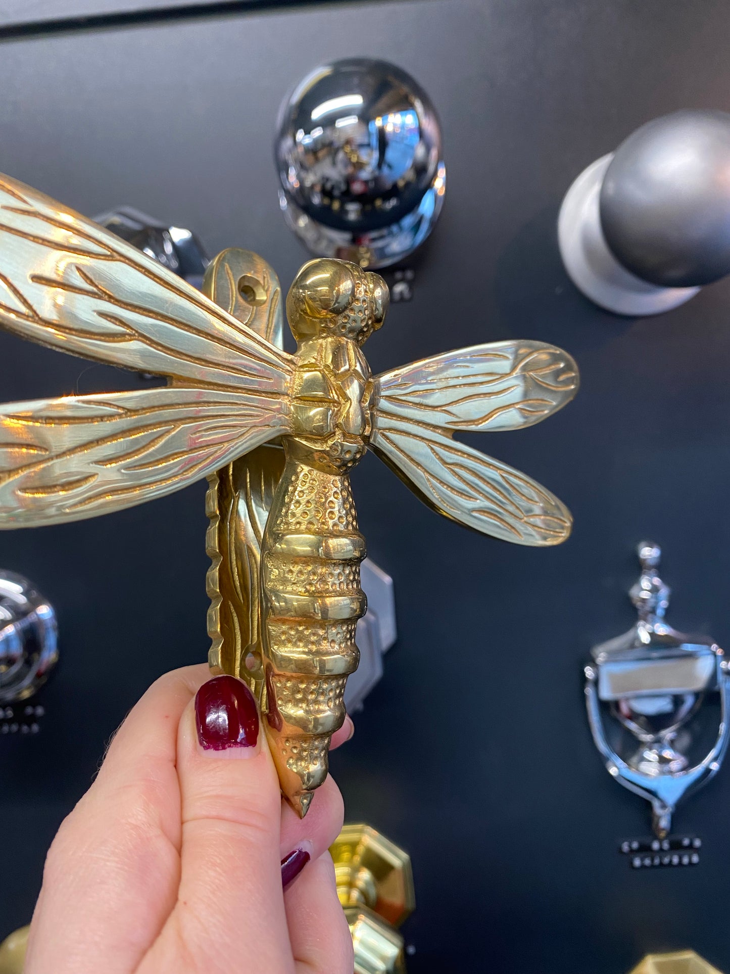 Brass Dragonfly Door Knocker