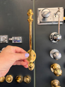 Polished brass hat and coat hook